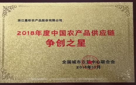喜報：熱烈祝賀我公司在第三屆中國農產(chǎn)品供應鏈大會(huì )上喜獲七項重要榮譽(yù)！